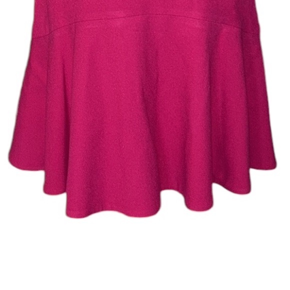 Misha Nonoo Fuchsia Pink Wool Crepe Flounce Ruffle A-Line Skirt - 2 - Picture 4 of 11